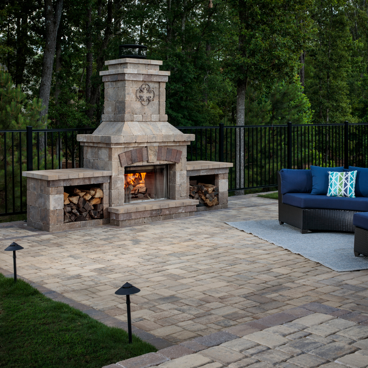 outdoor fireplace