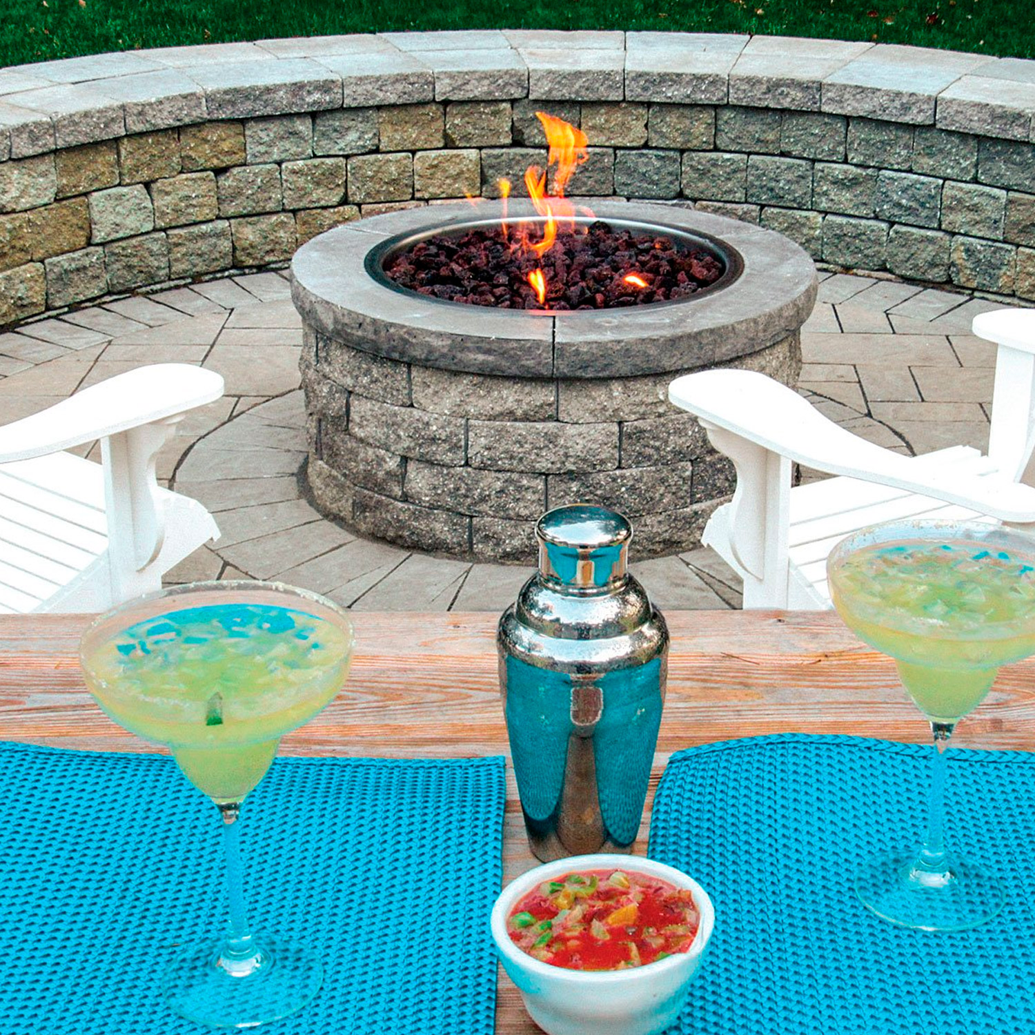 outdoor gas fire pit inserts